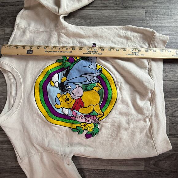 Disney Winnie the Pooh Crewneck Sweatshirt Medium Rainbow Piglet Eeyore - Picture 6 of 7